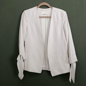 Club Monaco Lashell White Tie Sleeve Blazer